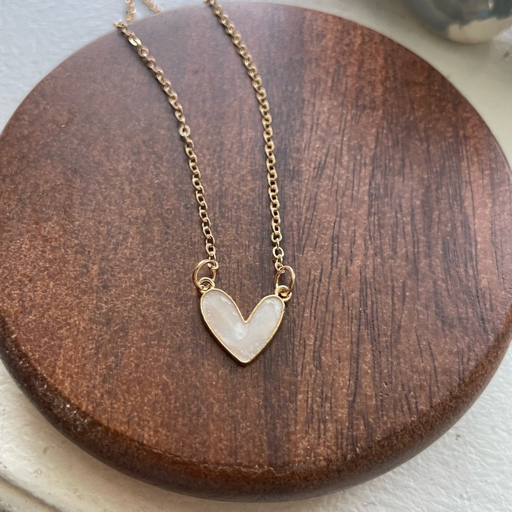 Asymmetrical Heart Pendant Necklace